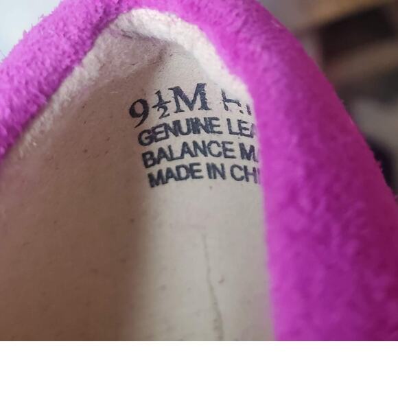 BP Size 9.5 US Kari Bow Suede Leather Flats Fuchsia Pink Bright TINY FLAWS - Picture 7 of 12